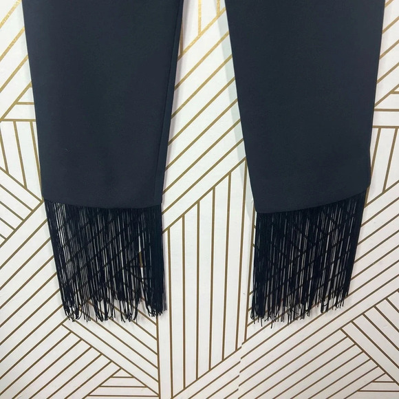 Prabal Gurung Fringe Trousers Pants in Black Size US 2 - Picture 10 of 12
